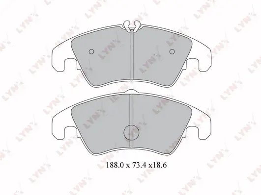 BD-1219 LYNXAUTO Комплект тормозных колодок, дисковый тормоз (фото 1)
