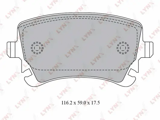 BD-1224 LYNXAUTO Комплект тормозных колодок, дисковый тормоз (фото 1)