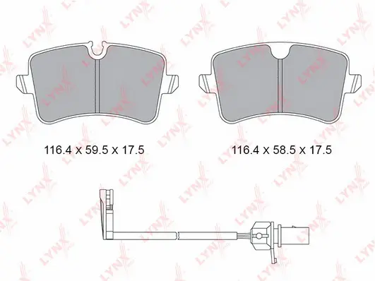 BD-1231 LYNXAUTO Комплект тормозных колодок, дисковый тормоз (фото 1)