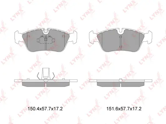 BD-1408 LYNXAUTO Комплект тормозных колодок, дисковый тормоз (фото 1)