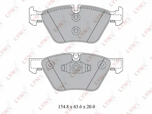 BD-1421 LYNXAUTO Комплект тормозных колодок, дисковый тормоз (фото 1)