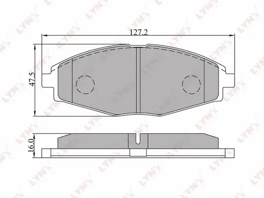 BD-1801 LYNXAUTO Комплект тормозных колодок, дисковый тормоз (фото 1)