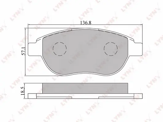 BD-2202 LYNXAUTO Комплект тормозных колодок, дисковый тормоз (фото 1)