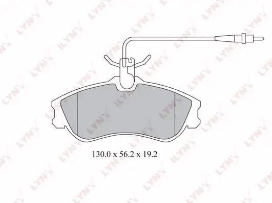 BD-2203 LYNXAUTO Комплект тормозных колодок, дисковый тормоз (фото 1)