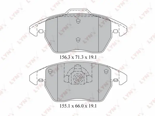 BD-2206 LYNXAUTO Комплект тормозных колодок, дисковый тормоз (фото 1)
