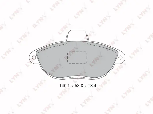 BD-2213 LYNXAUTO Комплект тормозных колодок, дисковый тормоз (фото 1)