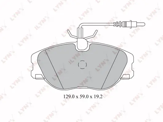 BD-2214 LYNXAUTO Комплект тормозных колодок, дисковый тормоз (фото 1)