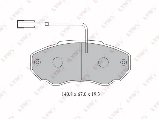 BD-2215 LYNXAUTO Комплект тормозных колодок, дисковый тормоз (фото 1)