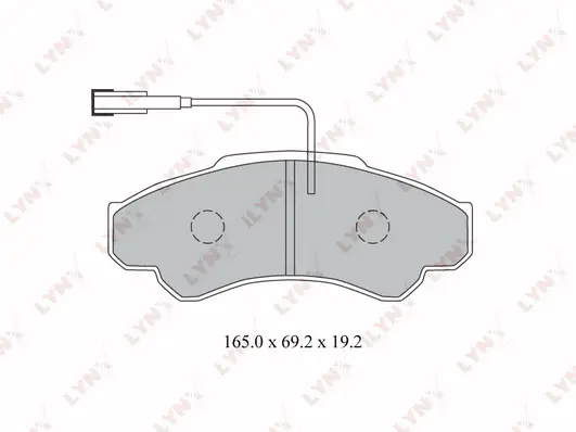 BD-2216 LYNXAUTO Комплект тормозных колодок, дисковый тормоз (фото 1)