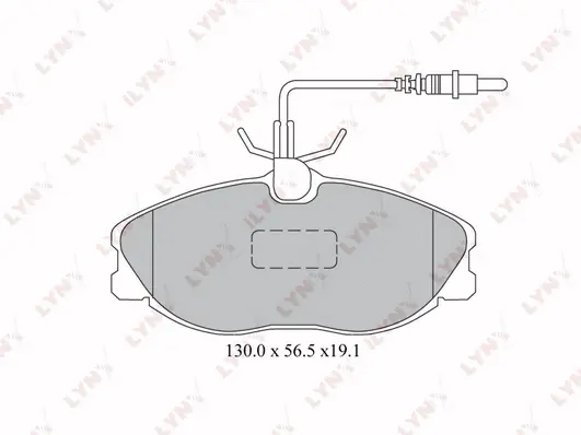BD-2221 LYNXAUTO Комплект тормозных колодок, дисковый тормоз (фото 1)