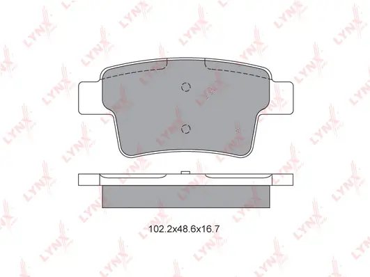 BD-2226 LYNXAUTO Комплект тормозных колодок, дисковый тормоз (фото 1)