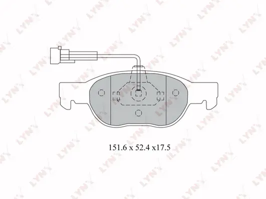 BD-2801 LYNXAUTO Комплект тормозных колодок, дисковый тормоз (фото 1)