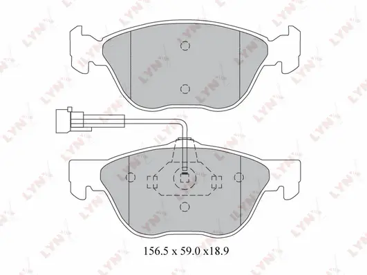 BD-2803 LYNXAUTO Комплект тормозных колодок, дисковый тормоз (фото 1)
