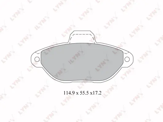 BD-2815 LYNXAUTO Комплект тормозных колодок, дисковый тормоз (фото 1)