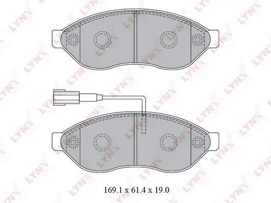 BD-2828 LYNXAUTO Комплект тормозных колодок, дисковый тормоз (фото 1)