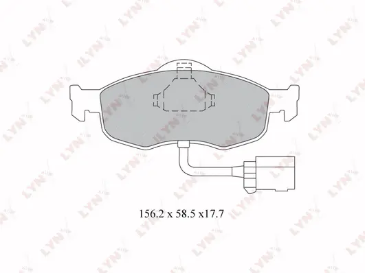 BD-3012 LYNXAUTO Комплект тормозных колодок, дисковый тормоз (фото 1)