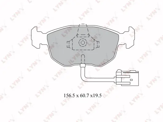 BD-3013 LYNXAUTO Комплект тормозных колодок, дисковый тормоз (фото 1)