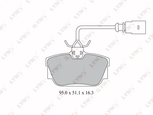 BD-3027 LYNXAUTO Комплект тормозных колодок, дисковый тормоз (фото 1)