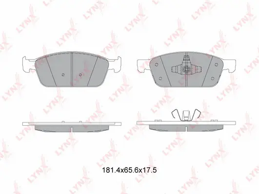 BD-3036 LYNXAUTO Комплект тормозных колодок, дисковый тормоз (фото 1)