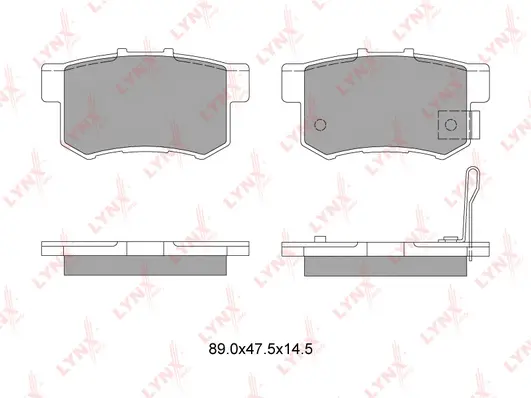 BD-3402 LYNXAUTO Комплект тормозных колодок, дисковый тормоз (фото 1)