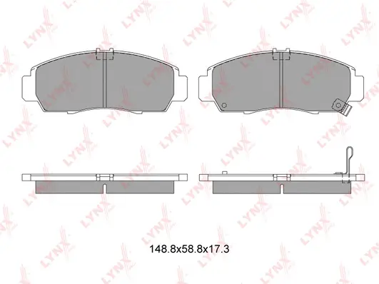 BD-3403 LYNXAUTO Комплект тормозных колодок, дисковый тормоз (фото 1)