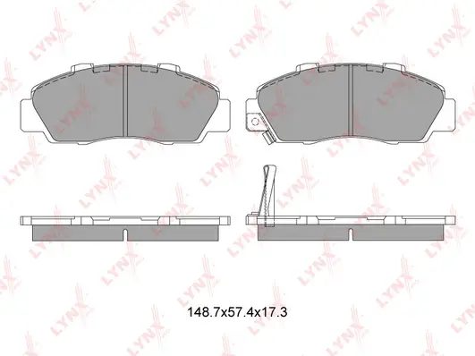 BD-3405 LYNXAUTO Комплект тормозных колодок, дисковый тормоз (фото 1)