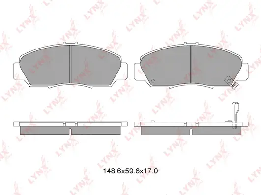 BD-3411 LYNXAUTO Комплект тормозных колодок, дисковый тормоз (фото 1)