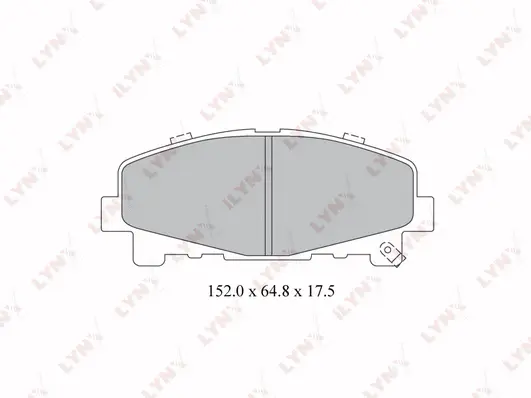 BD-3424 LYNXAUTO Комплект тормозных колодок, дисковый тормоз (фото 1)