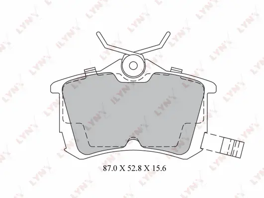 BD-3425 LYNXAUTO Комплект тормозных колодок, дисковый тормоз (фото 1)