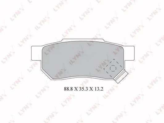 BD-3428 LYNXAUTO Комплект тормозных колодок, дисковый тормоз (фото 1)