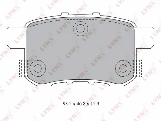 BD-3431 LYNXAUTO Комплект тормозных колодок, дисковый тормоз (фото 1)