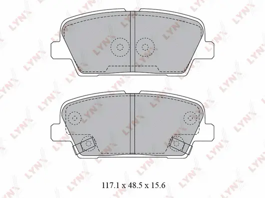 BD-3623 LYNXAUTO Комплект тормозных колодок, дисковый тормоз (фото 1)