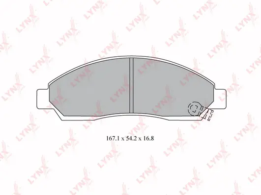 BD-3804 LYNXAUTO Комплект тормозных колодок, дисковый тормоз (фото 1)