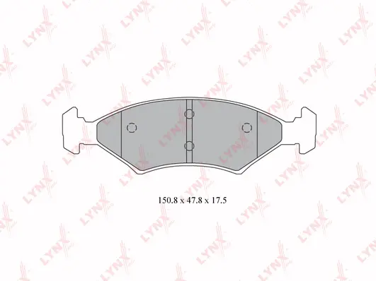 BD-4415 LYNXAUTO Комплект тормозных колодок, дисковый тормоз (фото 1)