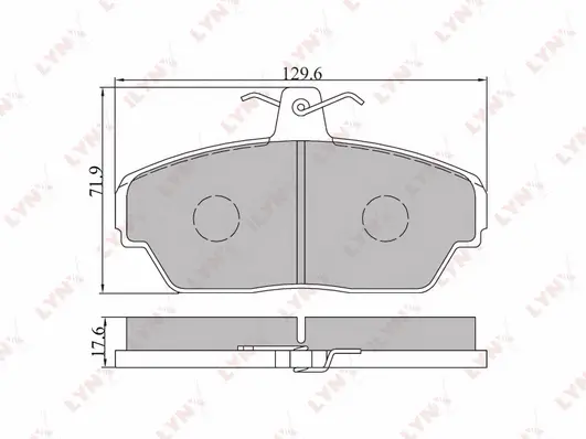 BD-4604 LYNXAUTO Комплект тормозных колодок, дисковый тормоз (фото 1)