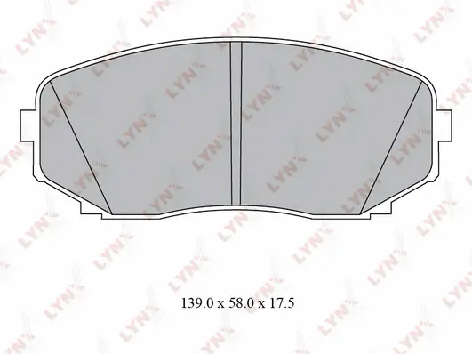 BD-5116 LYNXAUTO Комплект тормозных колодок, дисковый тормоз (фото 1)