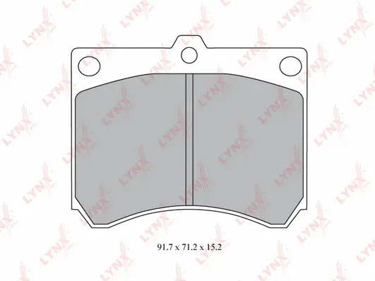 BD-5120 LYNXAUTO Комплект тормозных колодок, дисковый тормоз (фото 1)