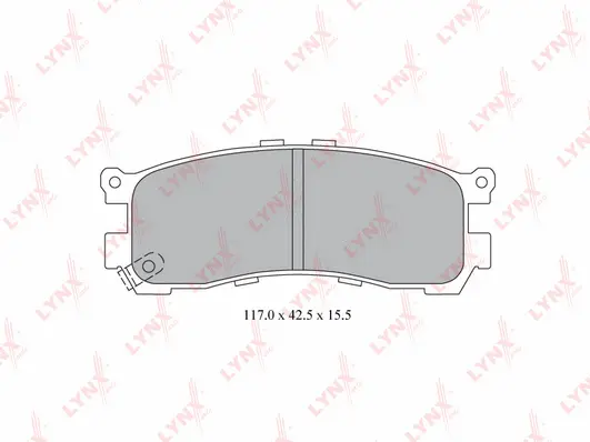 BD-5121 LYNXAUTO Комплект тормозных колодок, дисковый тормоз (фото 1)