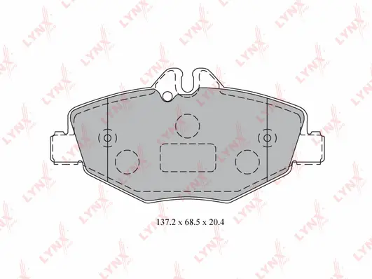 BD-5323 LYNXAUTO Комплект тормозных колодок, дисковый тормоз (фото 1)