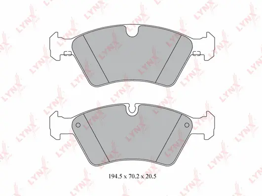 BD-5330 LYNXAUTO Комплект тормозных колодок, дисковый тормоз (фото 1)