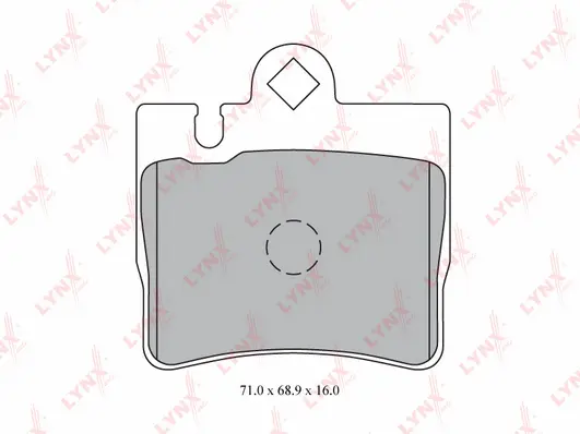 BD-5334 LYNXAUTO Комплект тормозных колодок, дисковый тормоз (фото 1)