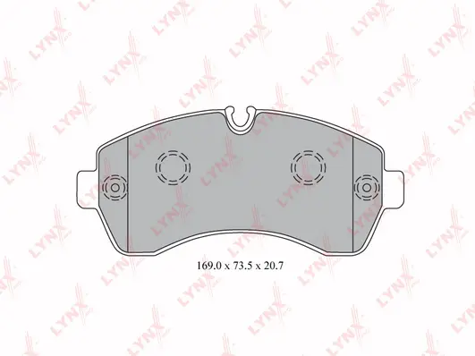 BD-5343 LYNXAUTO Комплект тормозных колодок, дисковый тормоз (фото 1)