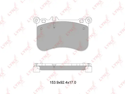 BD-5355 LYNXAUTO Комплект тормозных колодок, дисковый тормоз (фото 1)