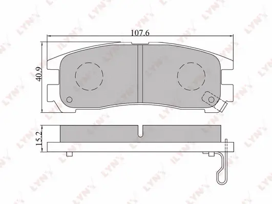 BD-5508 LYNXAUTO Комплект тормозных колодок, дисковый тормоз (фото 1)