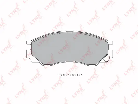 BD-5520 LYNXAUTO Комплект тормозных колодок, дисковый тормоз (фото 1)