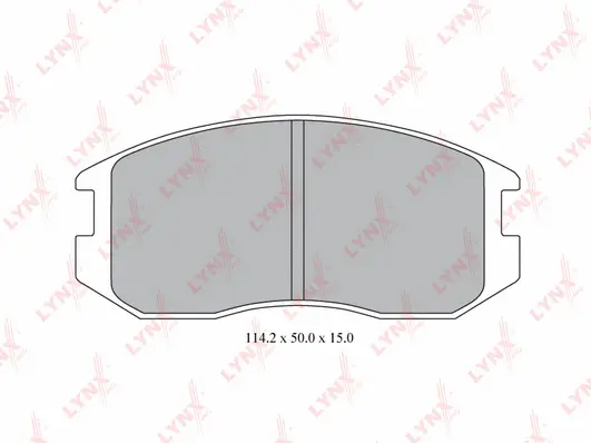 BD-5524 LYNXAUTO Комплект тормозных колодок, дисковый тормоз (фото 1)