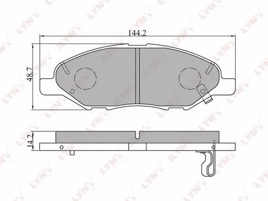 BD-5707 LYNXAUTO Комплект тормозных колодок, дисковый тормоз (фото 1)