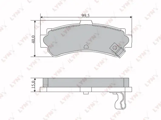 BD-5718 LYNXAUTO Комплект тормозных колодок, дисковый тормоз (фото 1)