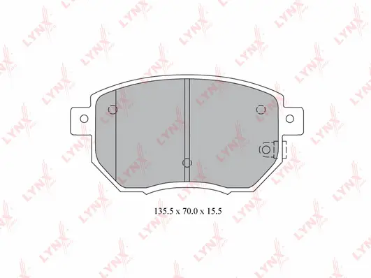BD-5737 LYNXAUTO Комплект тормозных колодок, дисковый тормоз (фото 1)