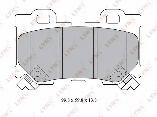 BD-5743 LYNXAUTO Комплект тормозных колодок, дисковый тормоз (фото 1)